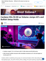Cardano Hits $0.80 as Volume Jumps 65% and Bullish Setup Holds