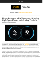 Bitget Partners with Tiger.com, Bringing High-Speed Tools to Intraday Traders