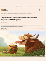 Algorand hits 34k transactions in 3 seconds - Impact on ALGO's price? - AMBCrypto