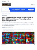 MSFT Price Prediction: Analyst Targets Cluster at $600–$650 While Binance Futures Signal Near-Term Selling Pressure - Blockchain.News