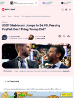 USD1 Stablecoin Jumps to $4.9B, Passing PayPal