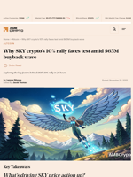 Why SKY crypto's 10% rally faces test amid $65M buyback wave - AMBCrypto