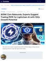 BONK Coin Rebounds; Experts Suggest Trading PEPE for Lightchain AI with 100x Growth Potential