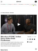 Bitcoin to $250K? Arthur Hayes Makes Bold Predictions - Decrypt
