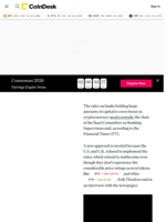 Banks' Capital Rules When Holding Crypto Need to Be Reworked, Says Basel Committee Chair: FT