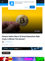 Finance Author Warns Of Great Depression Style Crash, Is Bitcoin The Answer? | Bitcoinist.com