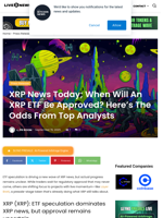 XRP News Today; When Will An XRP ETF Be Approved? Here's The Odds From Top Analysts | Live Bitcoin News