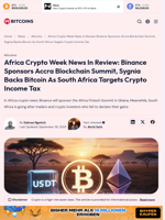 Africa crypto news: Binance Ghana Event, South Africa On Taxes