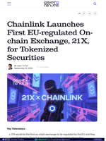 Chainlink Launches First EU-regulated On-chain Exchange, 21X, for Tokenized Securities