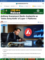 Anthony Scaramucci Backs Avalanche as 'Swiss Army Knife' of Layer-1 Platforms