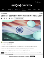 Coinbase Opens Direct INR Deposits for Indian Users