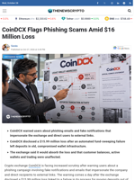 CoinDCX Flags Phishing Scams Amid $16 Million Loss - TheNewsCrypto