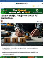 Solana Staking ETFs Expected to Gain US Approval Soon - TheNewsCrypto