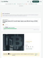 Strategy shares hit 5-month high; Saylor eyes Bitcoin buys at $100 mark