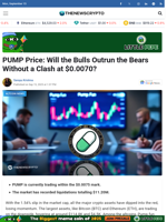 PUMP Price: Will the Bulls Outrun the Bears Without a Clash at $0.0070?