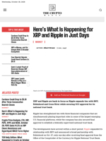 Here’s What Is Happening for XRP and Ripple in Just Days