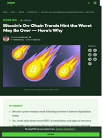 Bitcoin’s On-Chain Trends Hint the Worst May Be Over — Here's Why | CCN.com