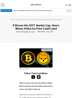If Bitcoin Hits $10T Market Cap, Here’s Where Shiba Inu Price Could Land