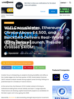 WLFI Consolidates, Ethereum Climbs Above $4,500, and BlockDAG Delivers Real-World Utility Before Launch, Presale Crosses $410M! | Live Bitcoin News