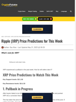 Ripple (XRP) Price Predictions for This Week