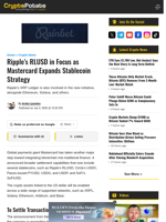 Ripple’s RLUSD in Focus as Mastercard Expands Stablecoin Strategy