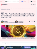 ADA Price Prediction December: Breakout or Sideways?