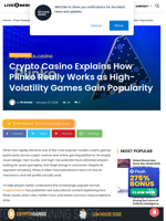 Crypto Casino Explains How Plinko Really Works as High-Volatility Games Gain Popularity | Live Bitcoin News