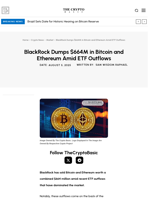 BlackRock Dumps $664M in Bitcoin and Ethereum Amid ETF Outflows