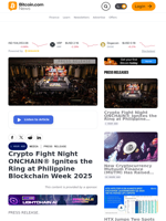 Crypto Fight Night ONCHAIN® Ignites the Ring at Philippine Blockchain Week 2025 – Press release Bitcoin News