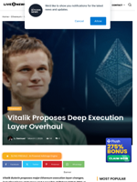 Vitalik Proposes Deep Execution Layer Overhaul | Live Bitcoin News