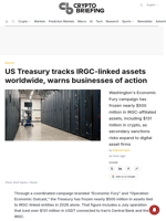 US Treasury tracks IRGC-linked assets worldwide, warns businesses of action