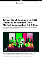 Tether Gold Expands to BNB Chain as Tokenized Gold Market Approaches $5 Billion - 