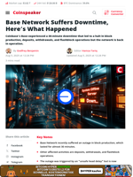 Base Network Suffers Downtime, Here's What Happened - Coinspeaker