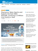 Playnance Takes Sports and Esports Onchain With $GCOIN, Covering 2.5 Million Live Events a Year
