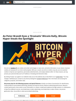 Peter Brandt: Bitcoin 'Dramatic Surge' Soon as Top Meme Coins like $HYPER Amp Up