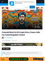 Potential Block On EU Crypto Firms, France Calls For Central Regulator Control | Bitcoinist.com