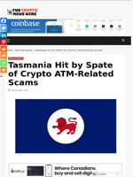 Tasmania Hit by Spate of Crypto ATM-Related Scams - The Crypto News Wire