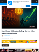 Bitcoin Holders Are Mostly Selling—But Key Cohort Is Buying