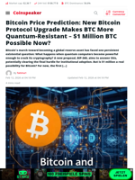Bitcoin Price Prediction For BIP-360 Quantum-Resistant Upgrade