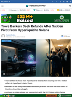 Trove Backers Seek Refunds After Sudden Pivot From Hyperliquid to Solana
