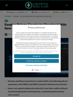 Exodus Brings Crypto to Checkout With New Debit Card - Crypto News Flash
