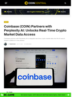 Coinbase (COIN) Partners with Perplexity AI: Unlocks Real‑Time Crypto Market Data Access - CoinCentral