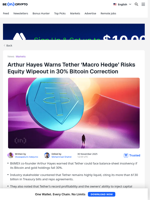 Arthur Hayes Gives Major USDT Warning Tied to Bitcoin and Gold