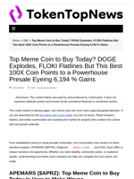 Top Meme Coin to Buy Today: APEMARS Soars With DOGE & Floki