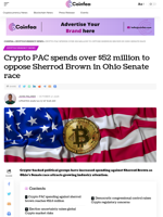 Crypto PAC spends over $52 million to oppose Sherrod Brown in Ohio Senate race