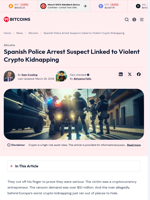 Spanish Police Arrest Suspect Linked to Violent Crypto Kidnapping - 99Bitcoins