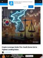 Crypto Leverage Under Fire: South Korea Set to Tighten Lending Rules