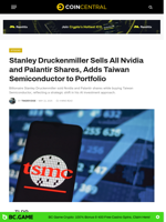 Stanley Druckenmiller Sells All Nvidia and Palantir Shares, Adds Taiwan Semiconductor to Portfolio - CoinCentral
