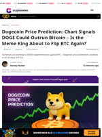 Dogecoin Price Prediction: Chart Signals DOGE Could Outrun Bitcoin – Is the Meme King About to Flip BTC Again?