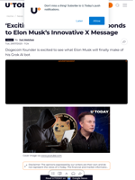 ‘Exciting’: Dogecoin Founder Responds to Elon Musk’s Innovative X Message